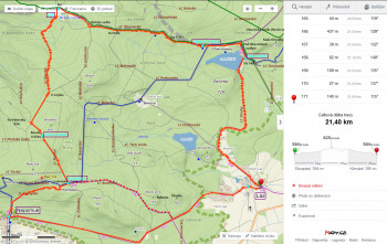 C18 – Přes Brdy, hory a doly (malý okruh) 21 km